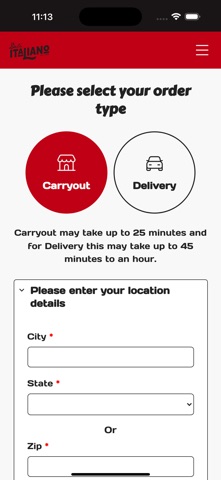 Deli Italiano app screenshot