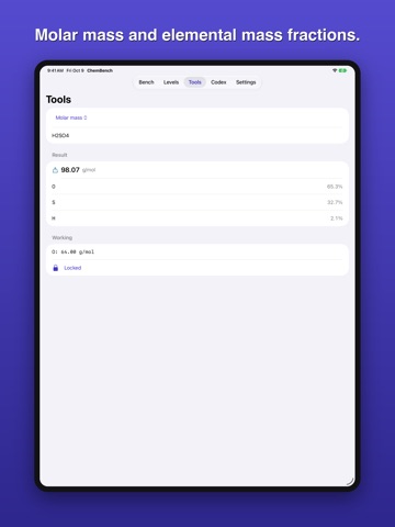 ChemBench: Equation Balancer iPad screenshot