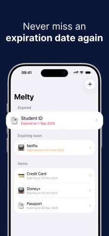 Melty – Track Expiration Dates Screenshot 1 of 4