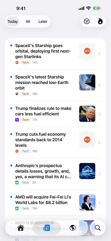 Ferry: News & RSS Reader screenshot 2 of 8
