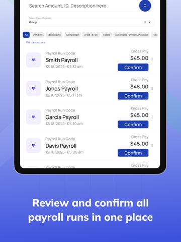 Payroll by Card iPad screenshot