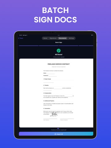 Signature Creator: eSign AI iPad screenshot