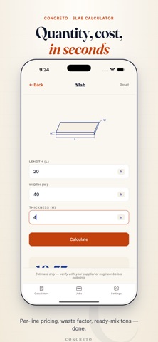 Concreto: Concrete Calculator Screenshot 2 of 8