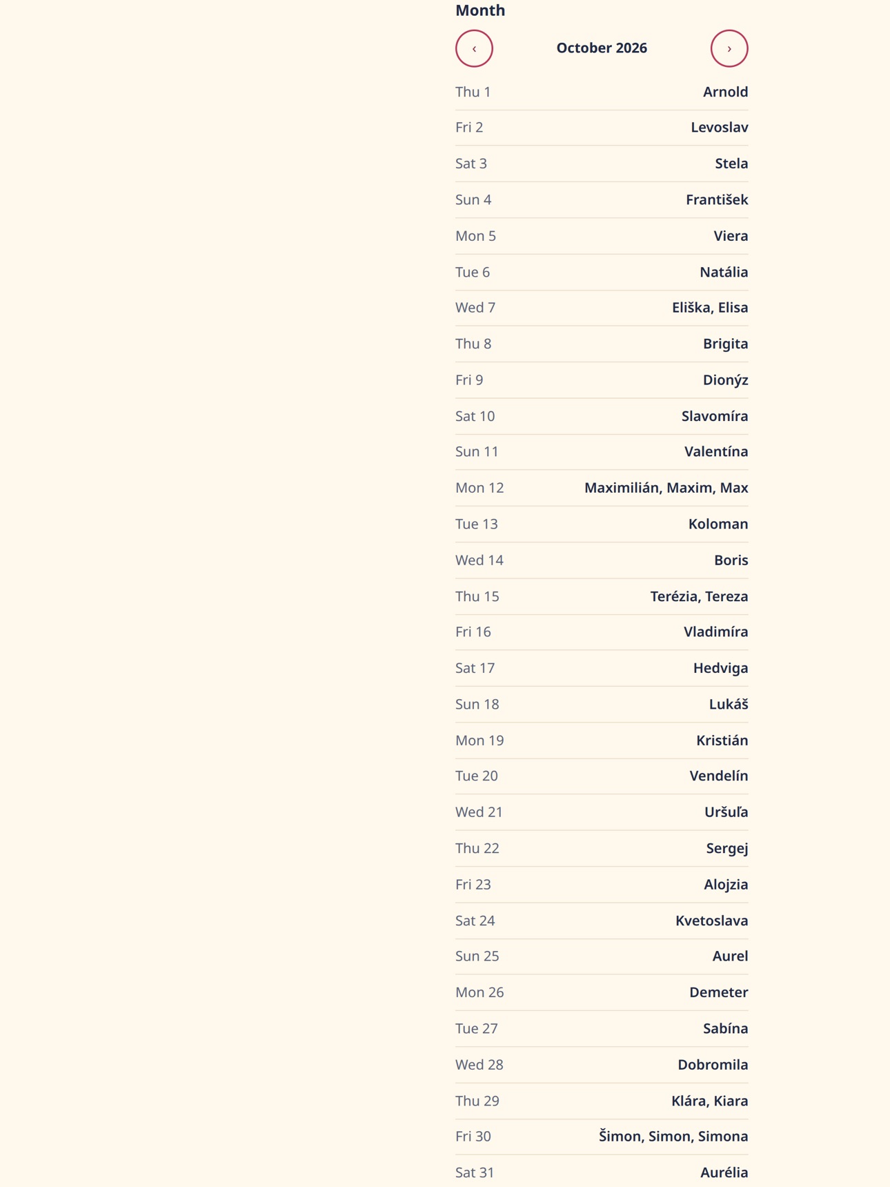 Screenshot 10 of Meninko: Name Day Calendar