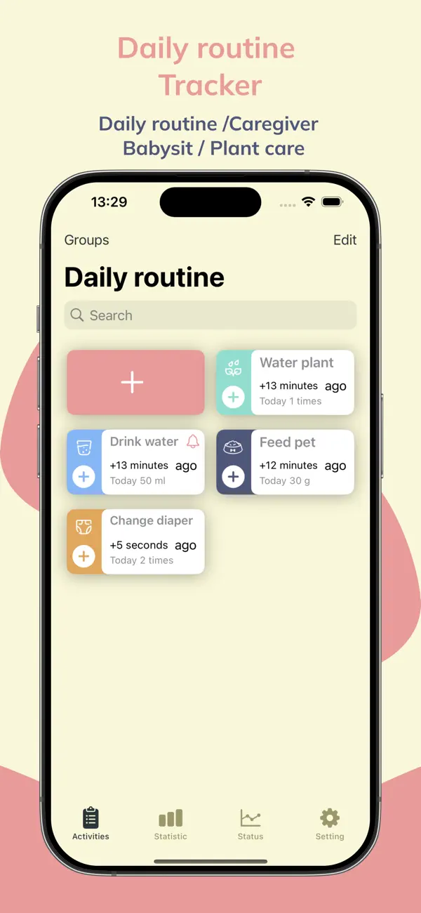 Screenshot #1 pour Care:dernier suivi du temps