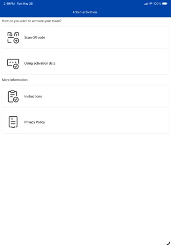 Token Banco de Bogotá Intl. iPad screenshot