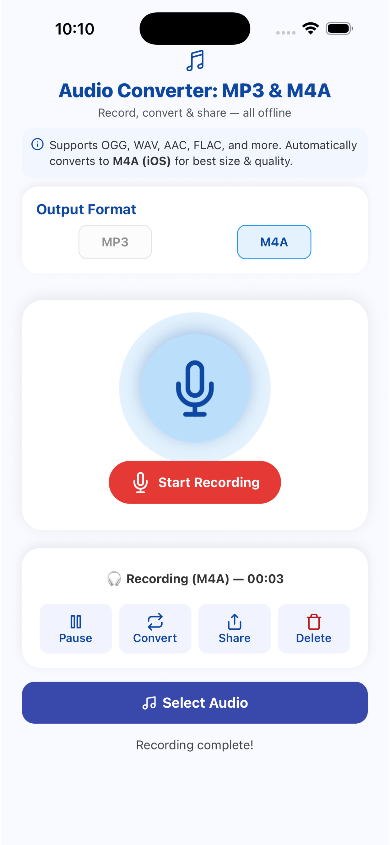 Audio Recorder & Converter screenshot 3
