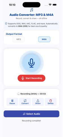 Audio Recorder & Converter screenshot