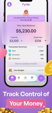 Monthly Budget Planner - Fynlo iPhone screenshot