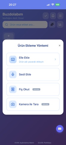 Buzdolabım App screenshot
