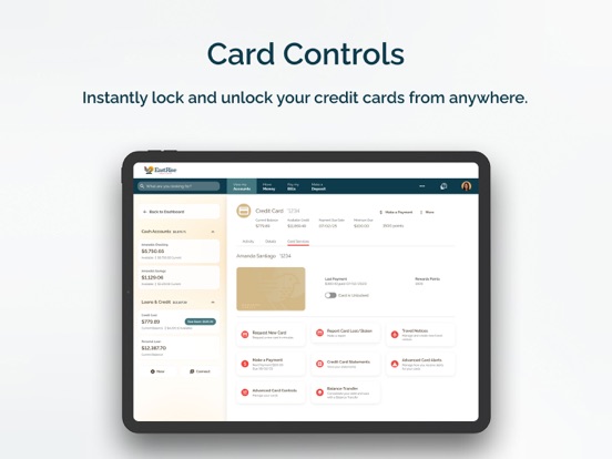 EastRise Mobile Banking iPad screenshot 6 - Finance app