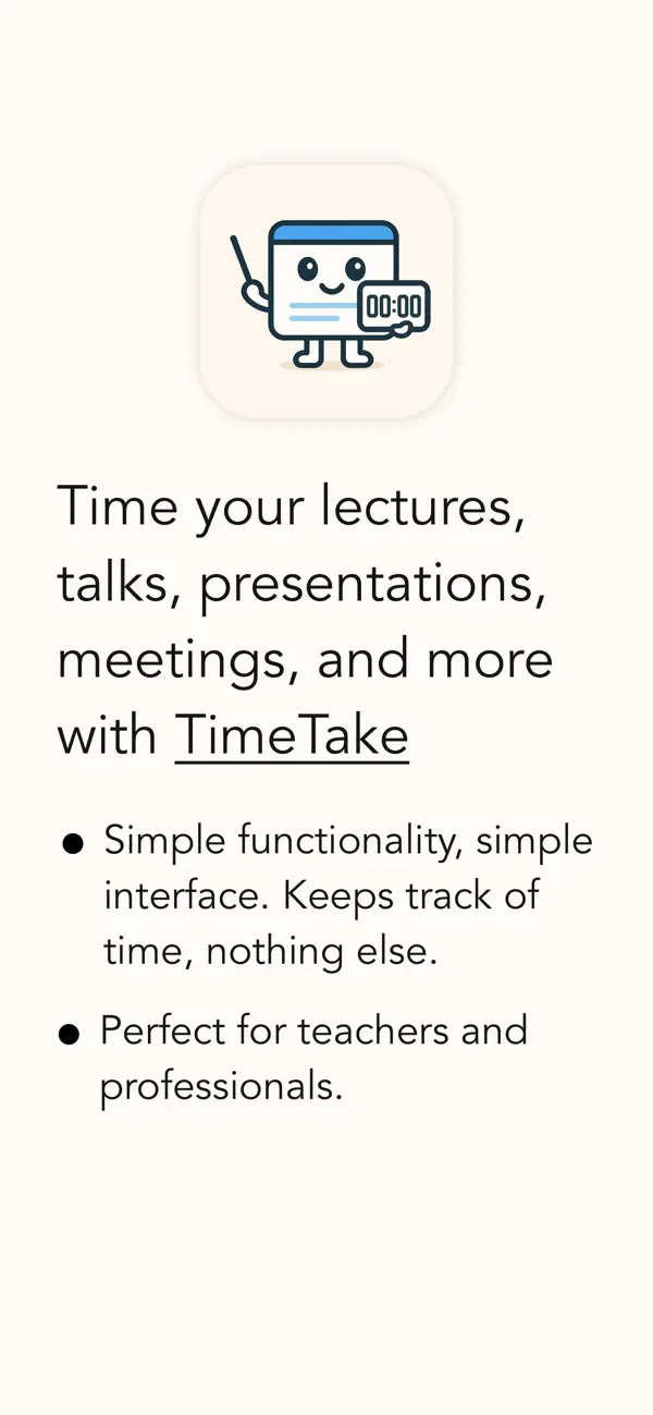 #5. TimeTake: Presentation Timer (iOS) Von: Ludvig Valdemar Soerensen