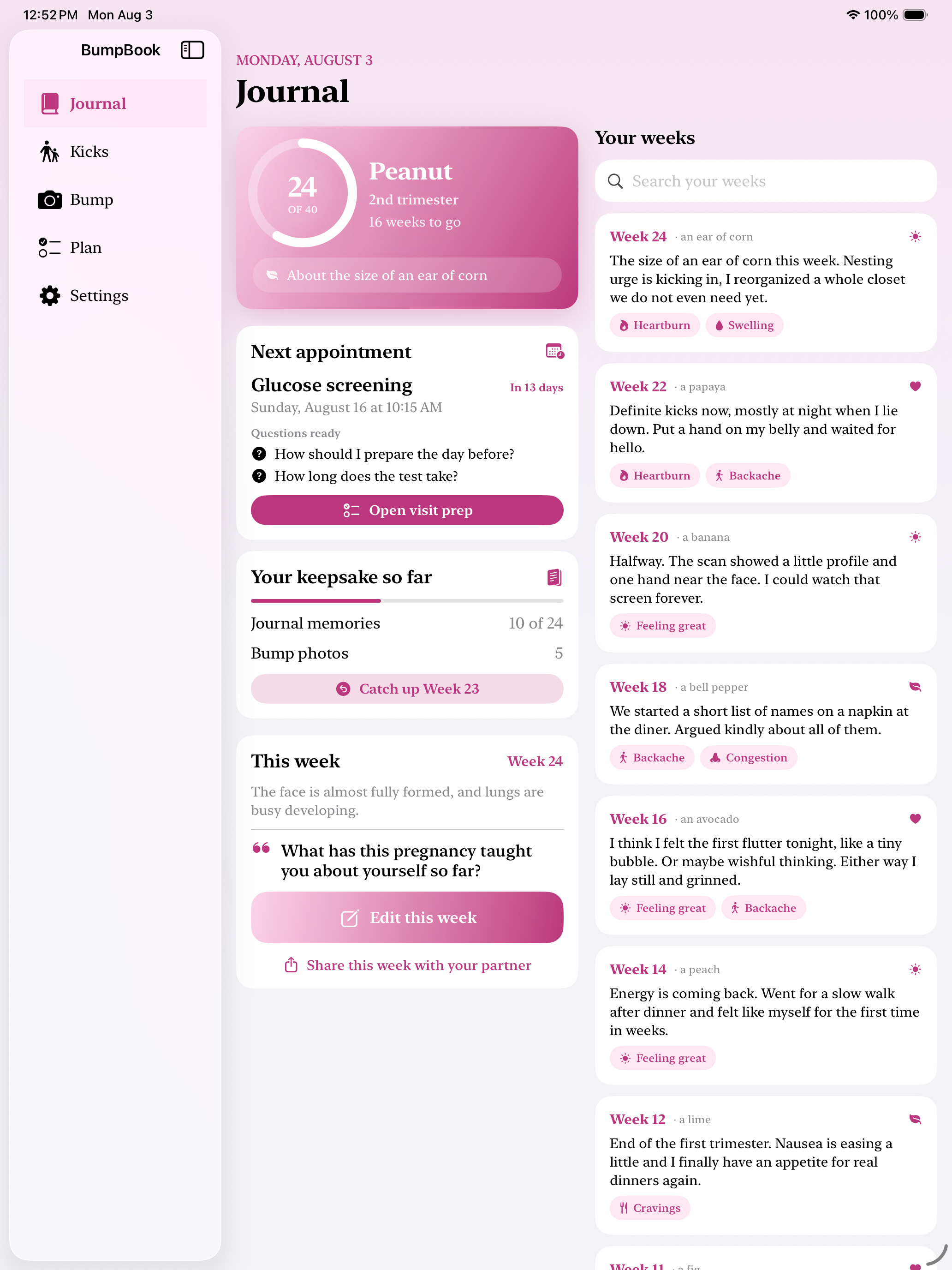 BumpBook: Pregnancy Journal screenshot 7