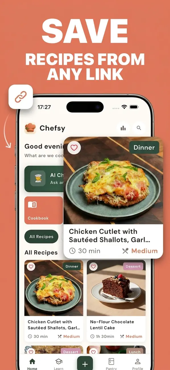 Screenshot #1 pour Chefsy: Recipe Saver
