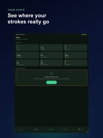 Golf Handicap: Round Tracker iPad screenshot