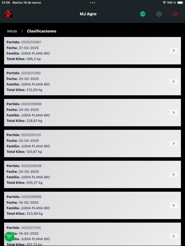 MJ Agro iPad screenshot