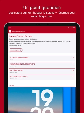 SWIplus de Swissinfo iPad screenshot 2