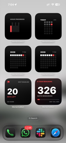 Finite Life : Calendar Widgets Screenshot 7 of 10