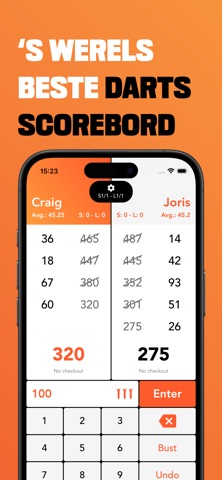 Dart Scores: Darts Scorebord iPhone screenshot 1