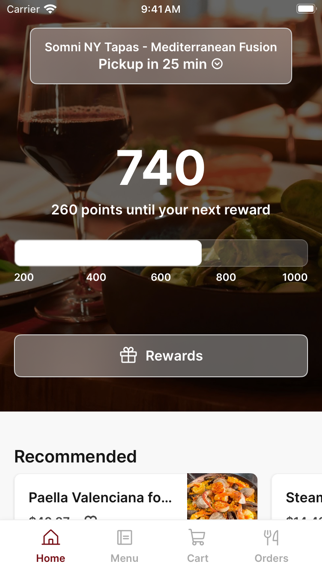 Somni Tapas Restaurant app screenshot