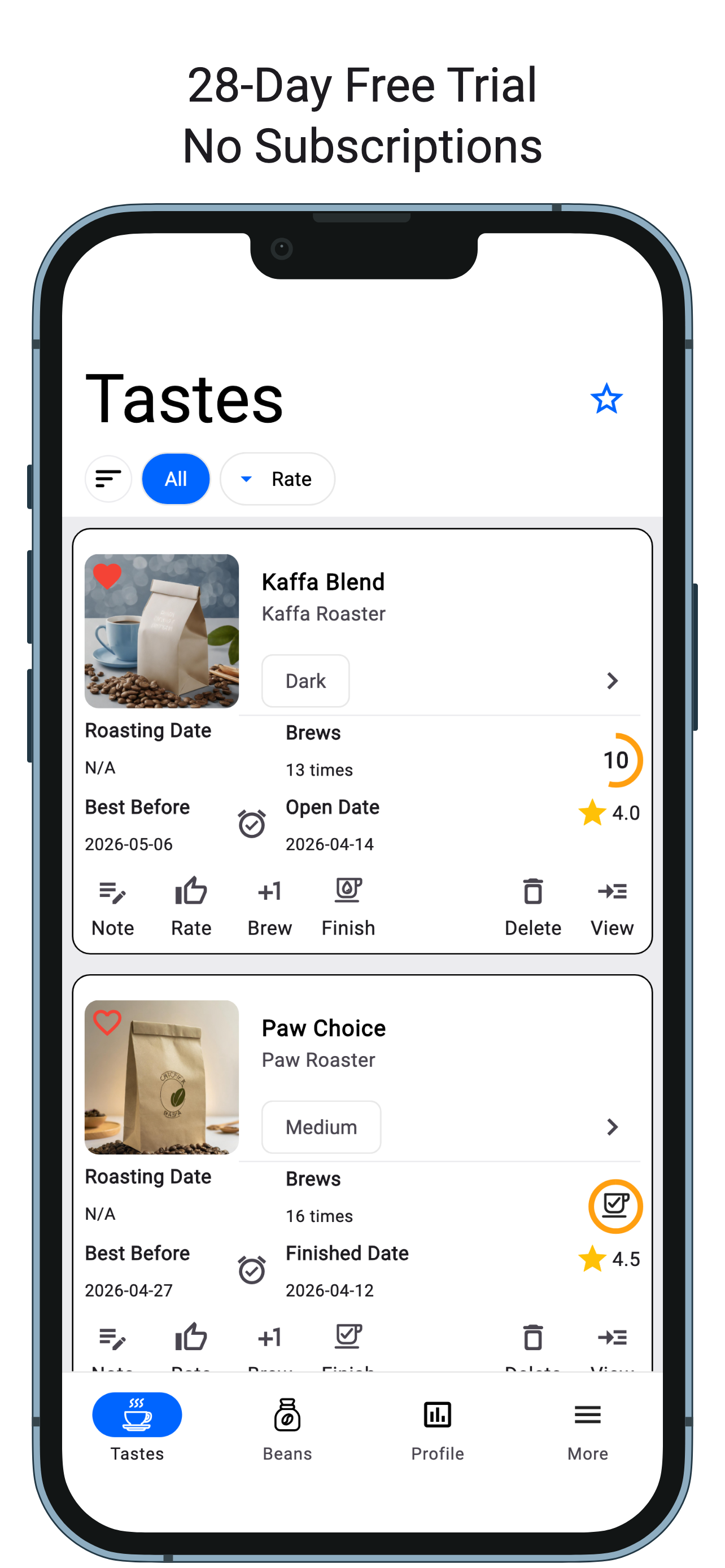 BeanPaw: Coffee Bean Tracker