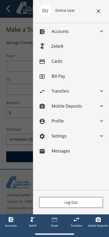 Collins Community CU Mobile iPhone screenshot