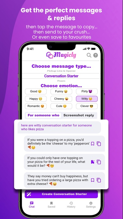 MAGICLY - AI Dating Chat Coach Screenshot