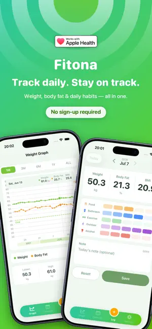 Fitona - Simple Weight Tracker screenshot 1