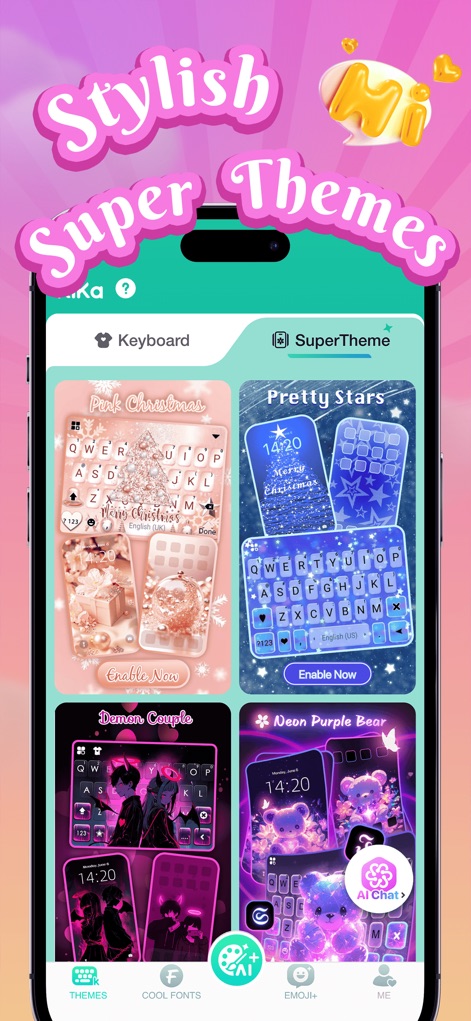 Kika Keyboard: Custom Themes - Stylish Keyboard Themes