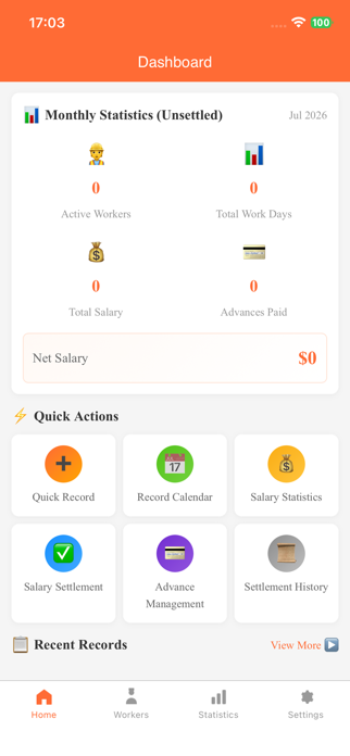 Work Log - Payroll Timesheet Screenshot 1 of 5