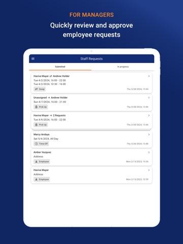 Crunchtime Teamworx iPad screenshot