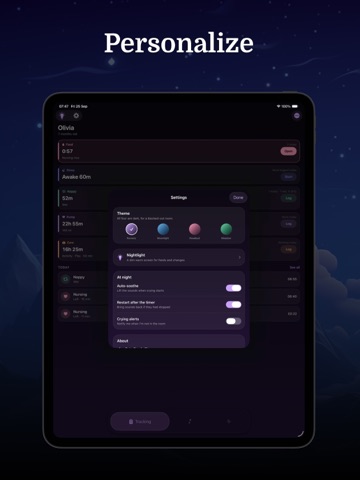 Baby Feed & Sleep Tracker iPad screenshot