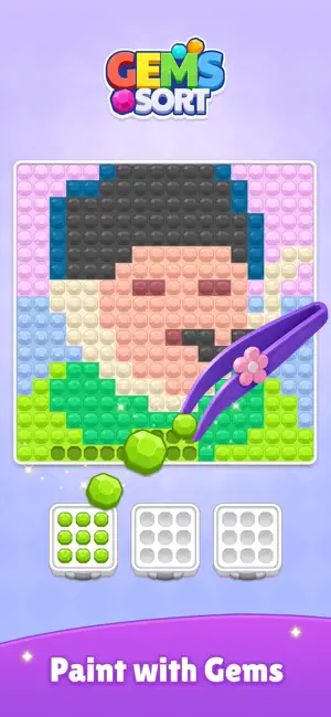 Gems Sort-Art Puzzle screenshot 1