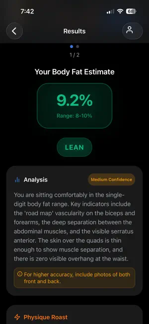 Body Fat Scanner screenshot 2