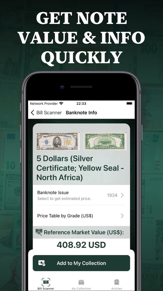 #3. Dollar Bill Scanner (iOS) Podle: Uladzislau Yanushka