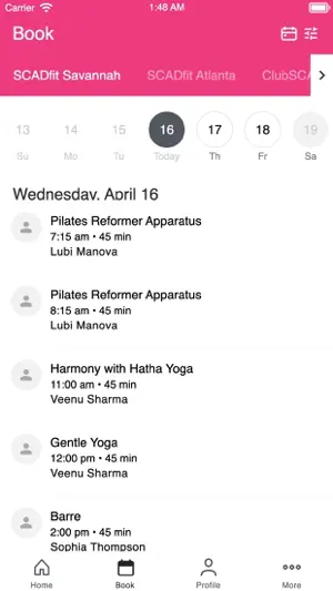 SCADfit app screenshot 2