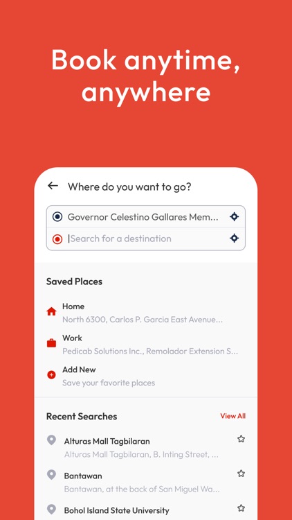 Pedi App - Request a Ride