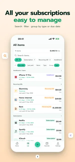 Sub Sook: Subscription Tracker screenshot 3
