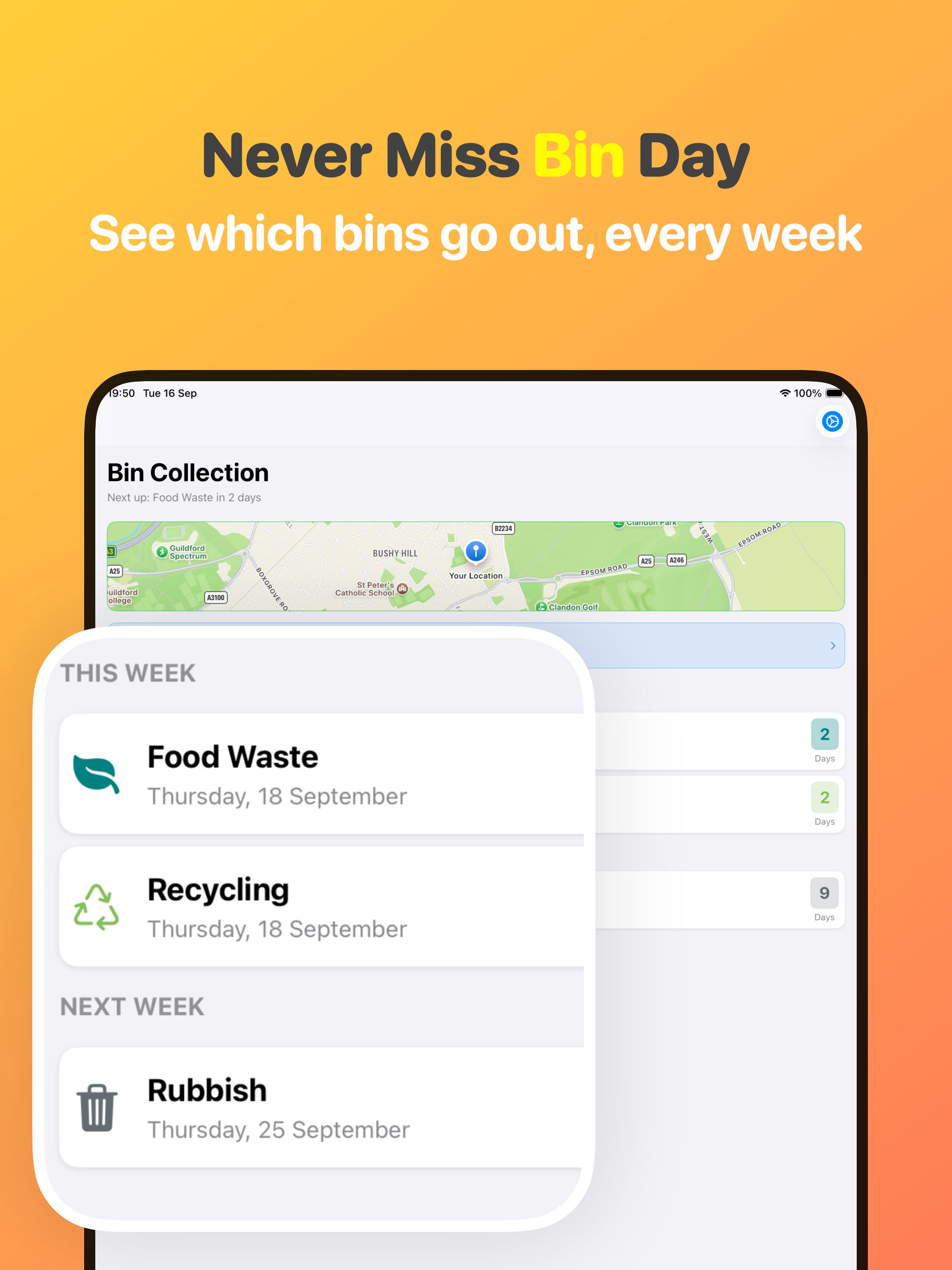 Bin Collection: Guildford