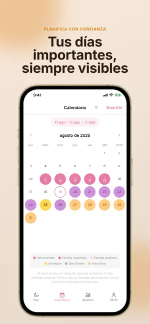 Lunea: Period Tracker screenshot 2