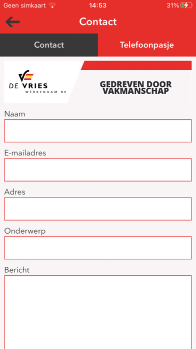 De Vries Communicatie Screenshot