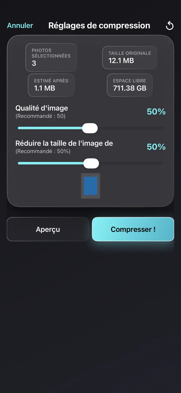 Screenshot #3 pour Compression Photo