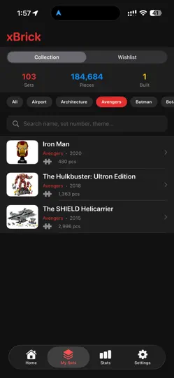 Captura de pantalla de XBricker - Lego Collector en iPhone 3