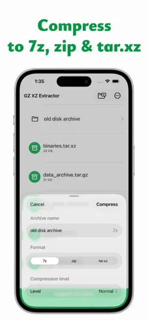 TAR GZ & XZ Extract screenshot 3