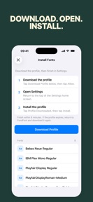 FondFont · System Font Setup screenshot