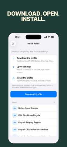FondFont · System Font Setup iPhone screenshot