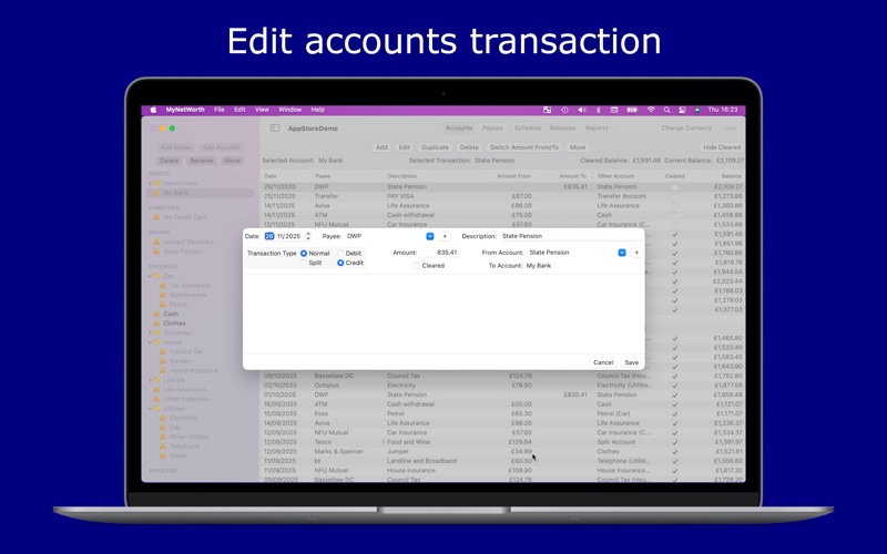 Screenshot #2 pour MyNetWorth
