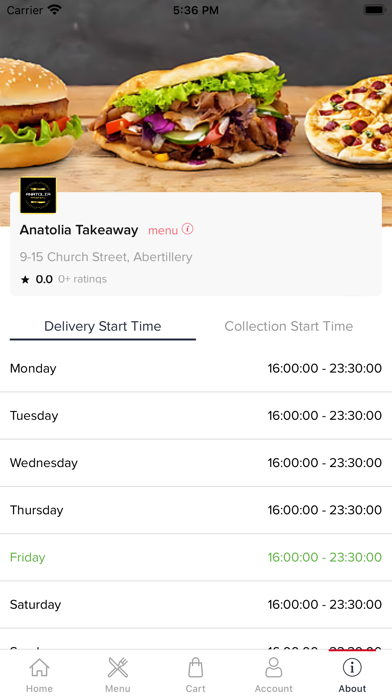Anatolia Takeaway Online Screenshot