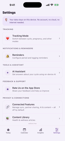 PrivateCycle: Period Tracker Screenshot 7 of 10