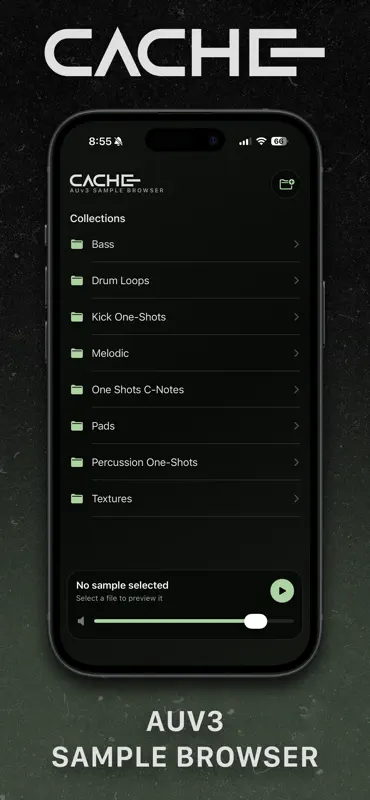 CACHE - AUv3 Sample Browser screenshot 1 of 2
